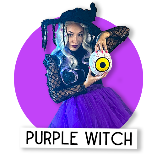 Witch adds Halloween style, fun games, and light magic tricks, making her great for schools, young kids, and spooky parties.