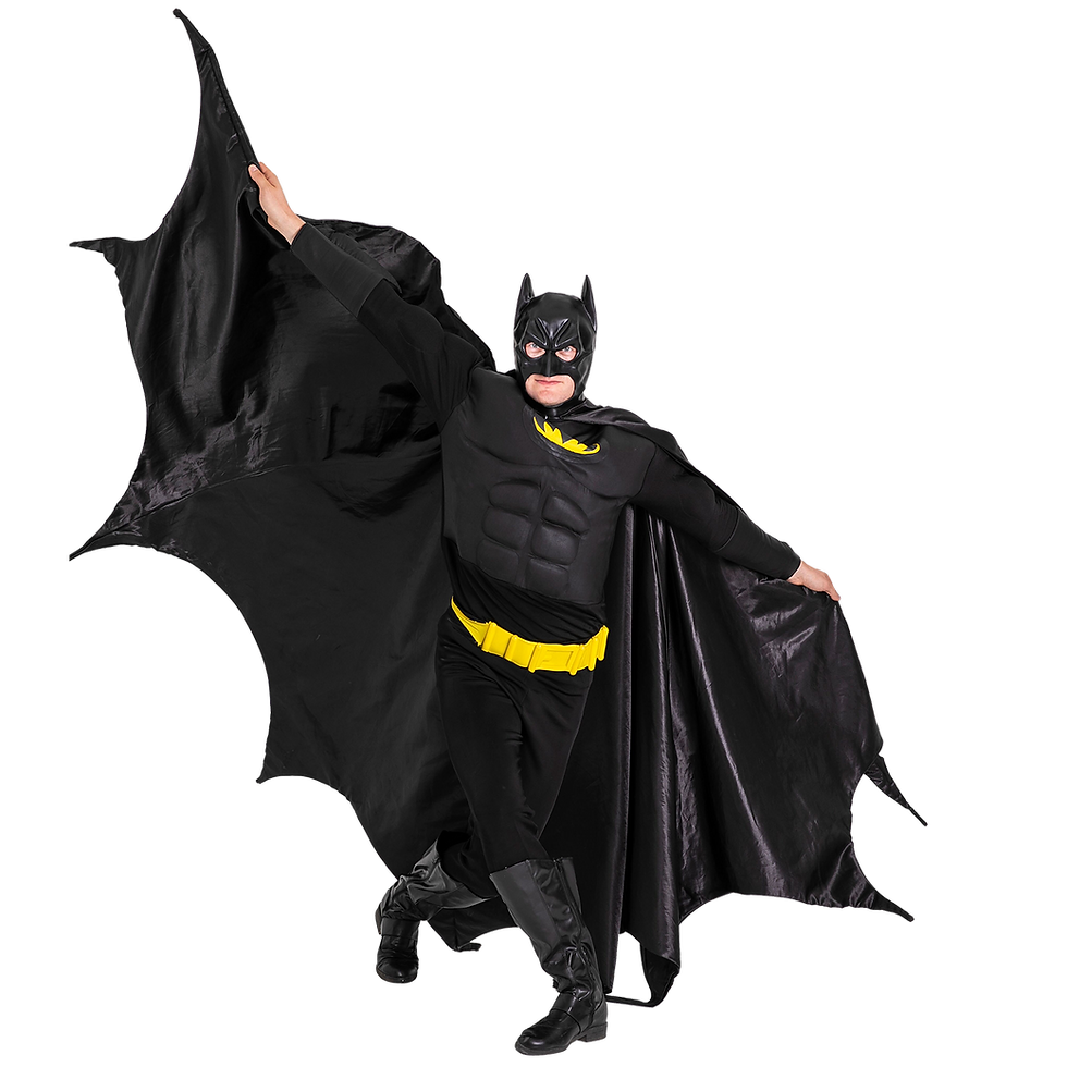A mysterious hero from Gotham, known for his dark cape and sharp intellect, brings thrilling action and justice to parties with fearless style.