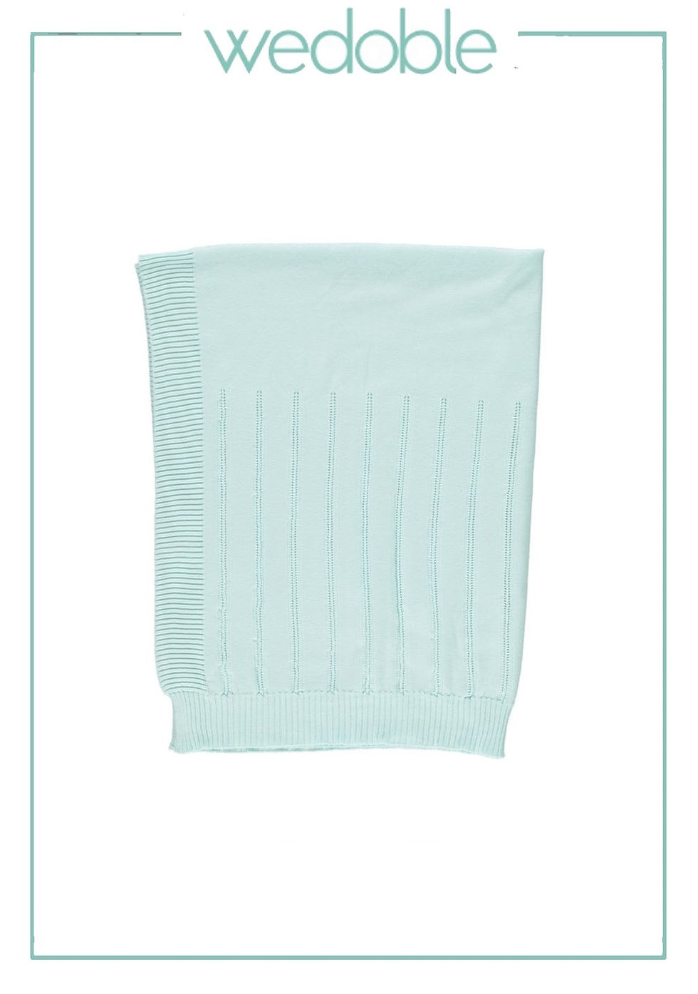 Boys 'Sweet' Turquoise Knitted Blanket