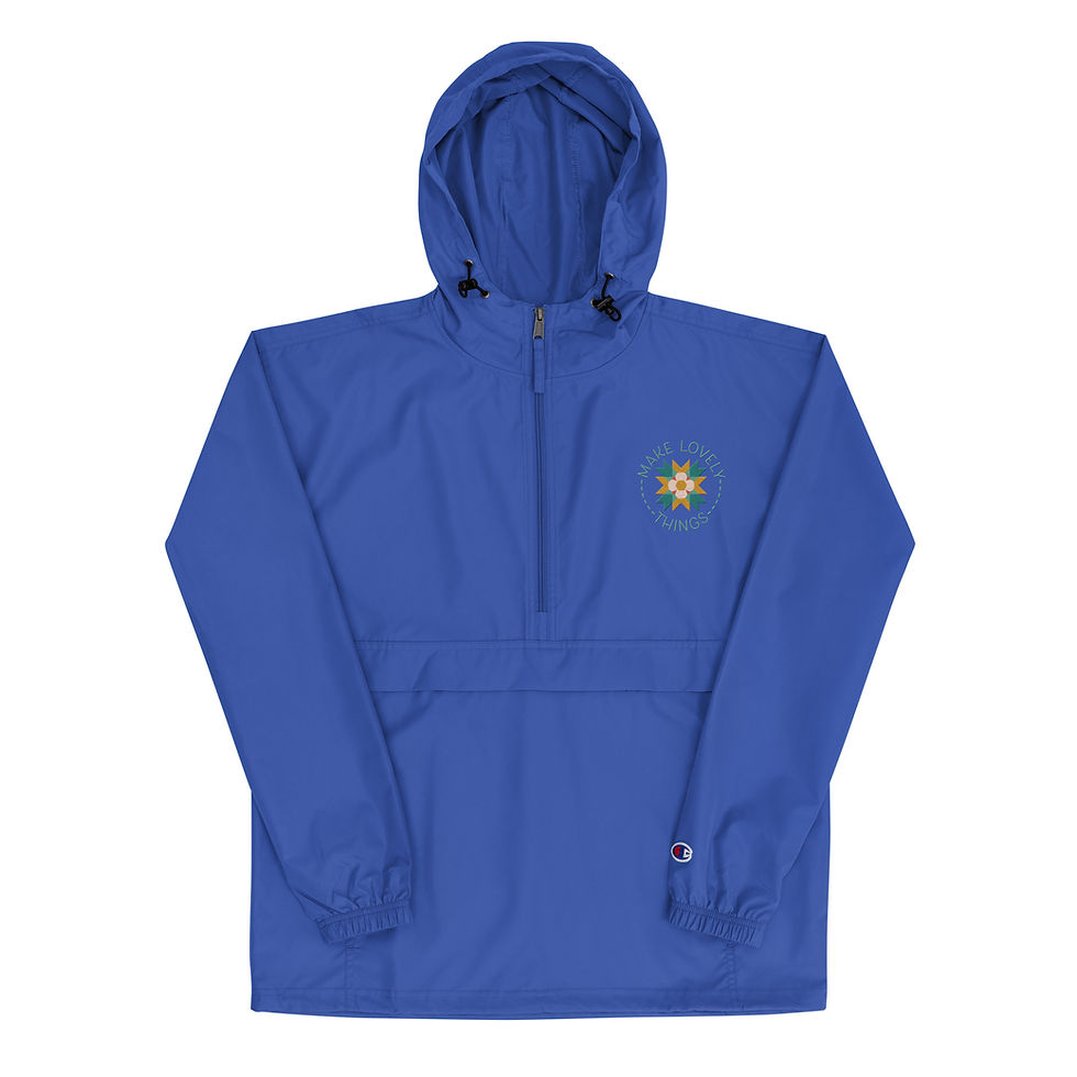 Thumbnail: Make Lovely Things Embroidered Champion Packable Jacket