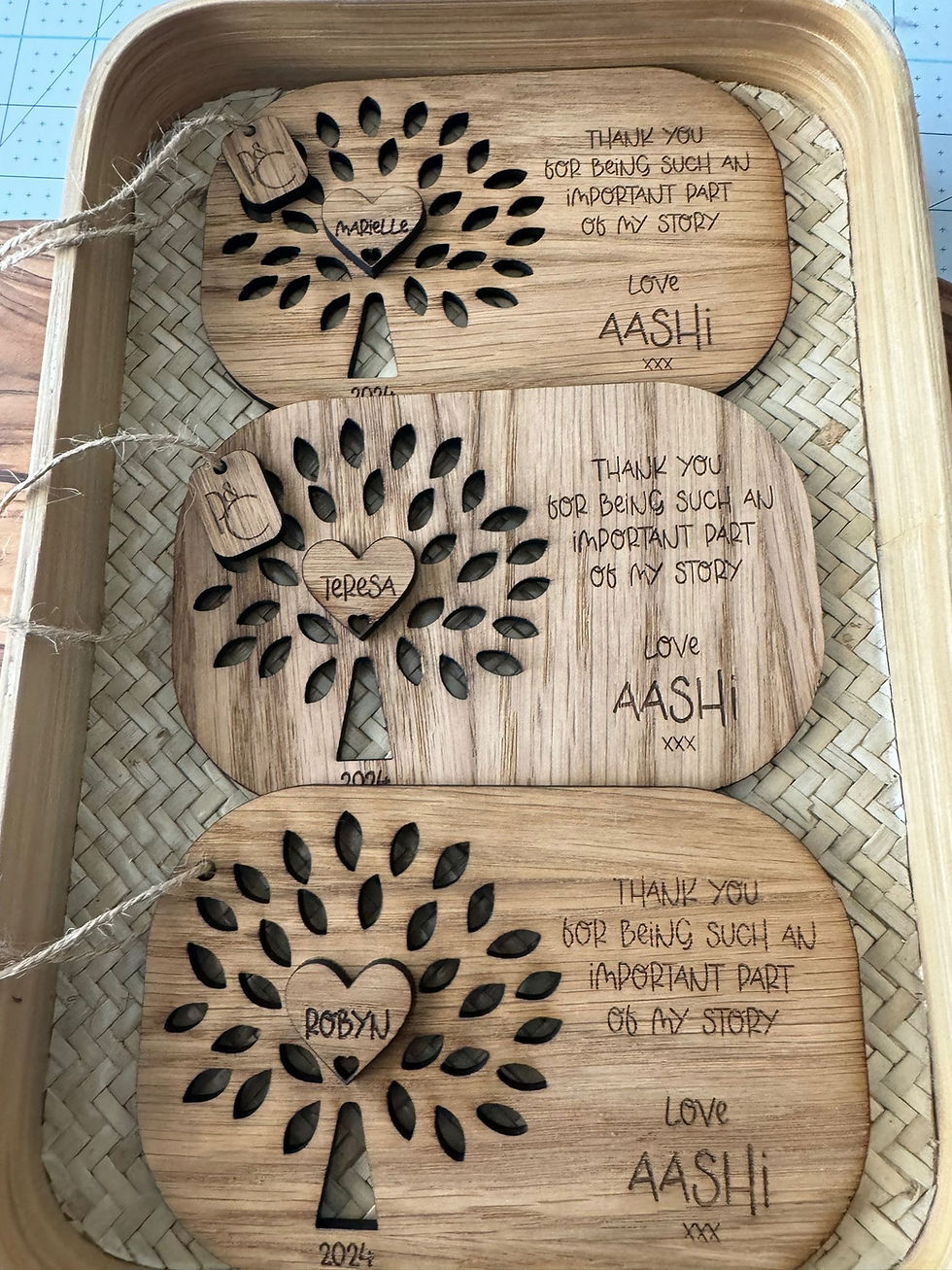 Thumbnail: Personalised Extra Large Wooden Tag End of Term Teacher Gift Thank You Teacher