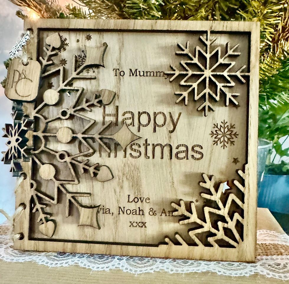 Thumbnail: Celebrate Love with Our Eco-Friendly Personalised Wooden Christmas Card – A Keep