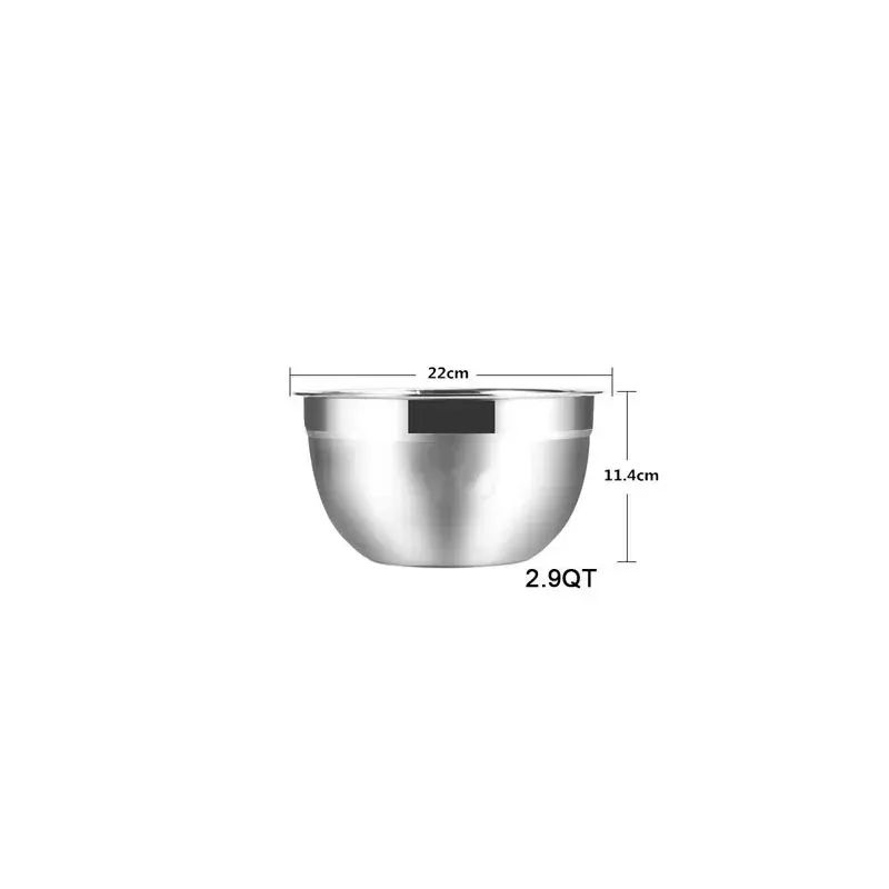 Thumbnail: Stainless Steel Mixing Bowls Non Slip Nesting Whisking Bowls Set