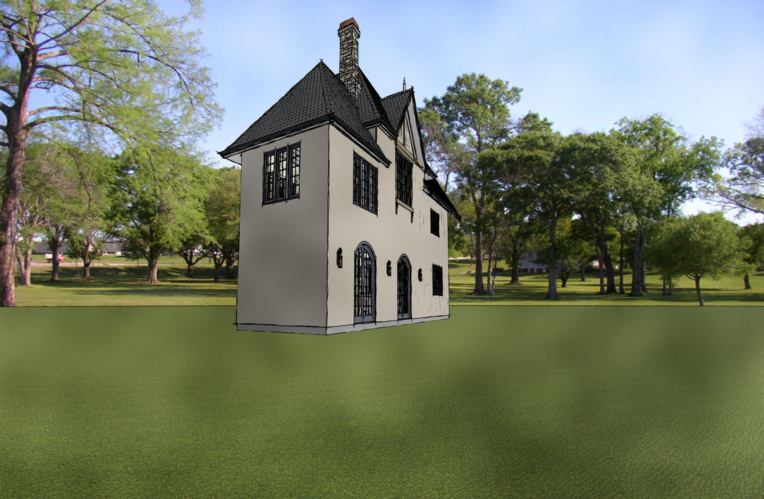 one-story layout, CAD designed home, kitchen, home design, home render