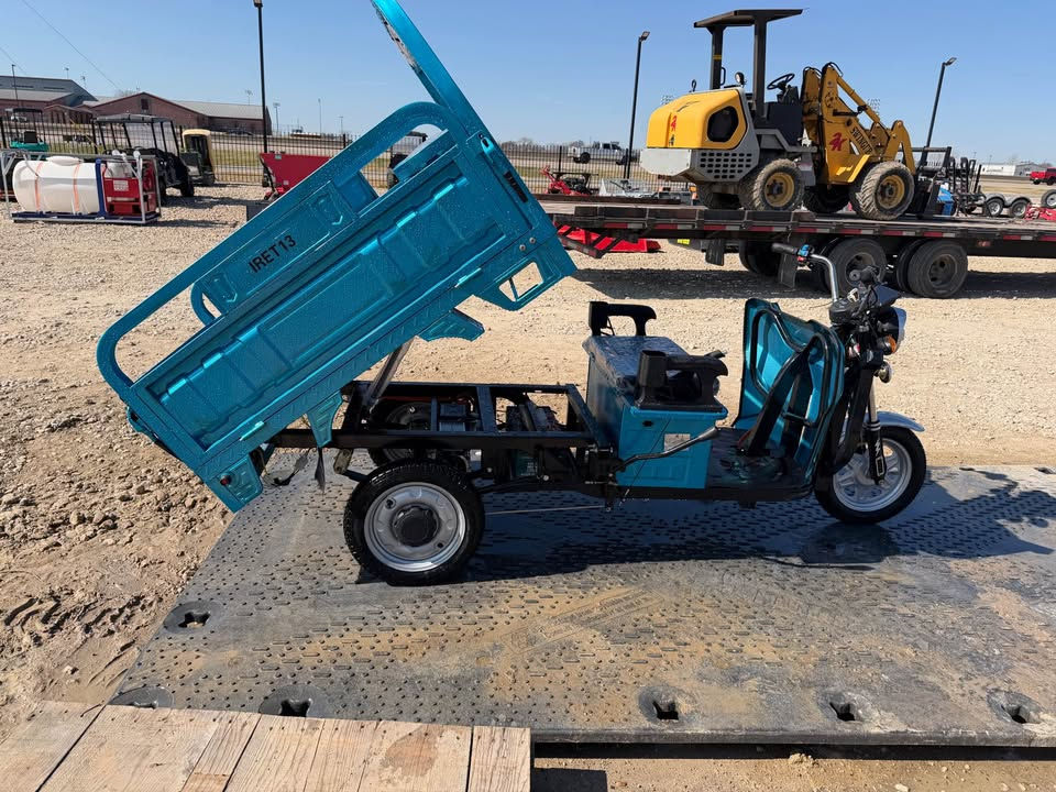 Thumbnail: Meco IRET13 (3 Wheel Cart with Dump bed & Drop Sides) 60 Volts