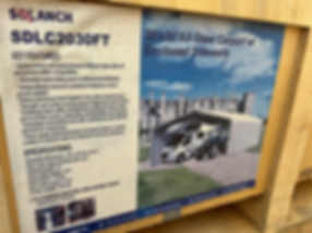 SDLanch 20'x30' Steel Carport/RV Cover with Enclosed Sidewalls