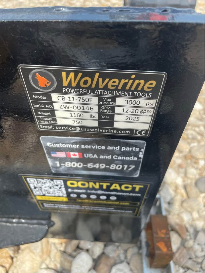 Thumbnail: Wolverine ZW-750 Quick Attach Concrete breaker