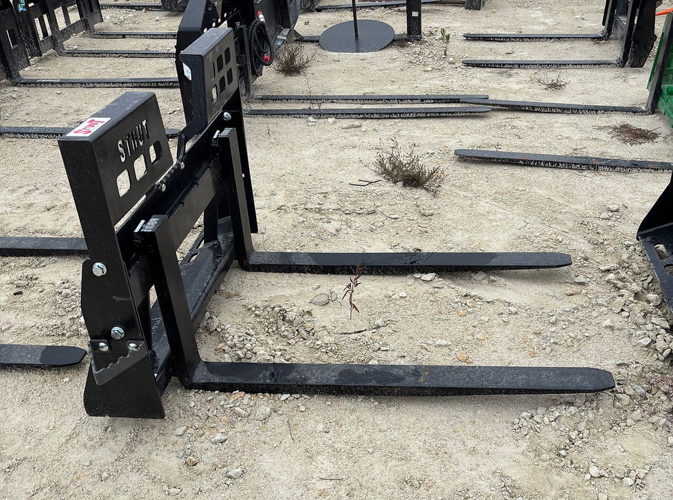 Thumbnail: Stout Pro Walk Through Guard Quick Attach Pallet Forks