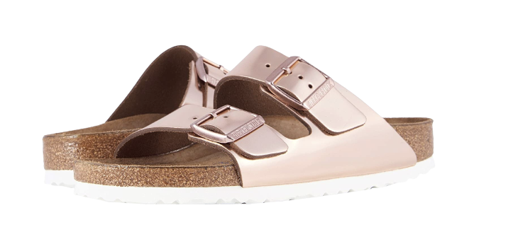 rose gold birkenstocks