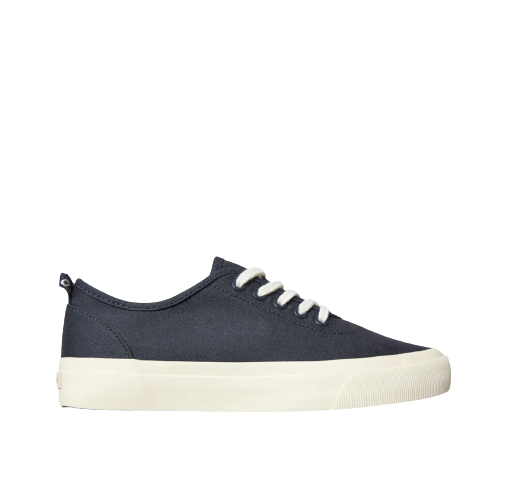 everlane the forever lace-up sneaker in navy blue