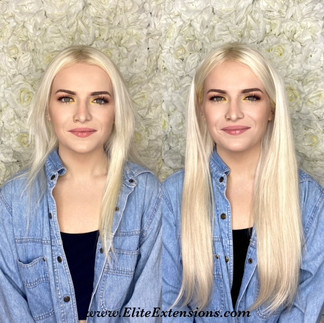  Before & After Elite Hair Extensions in Highland, Michigan.