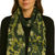Thumbnail: MutluHan Turkish Scarf - 100% Silk Floral Design | Burnt Orange | Luxurious and
