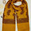 Thumbnail: MutluHan Paisley Shawl %100 Cotton Golden Mustard Yellow - Deep Maroon