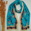 Thumbnail: MutluHan Turkish Scarf - 100% Silk Tulip Design | Turquoise