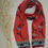 Thumbnail: MutluHan Turkish Scarf - 100% Silk Tulip Design | Coral Red