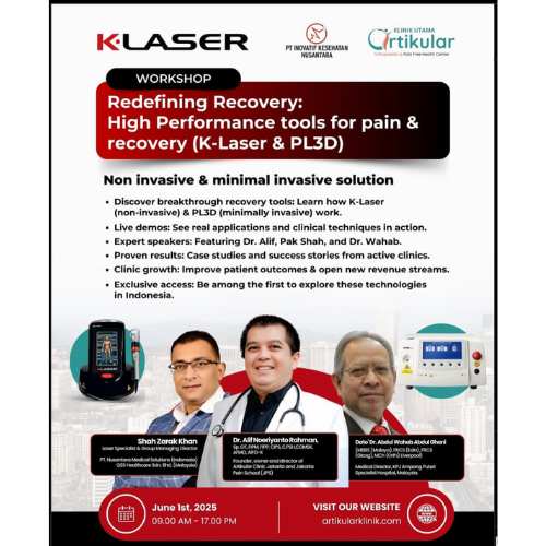 Workshop: Redefining recovery - High performance tools for pain & recovery (K-Laser & PL3D)