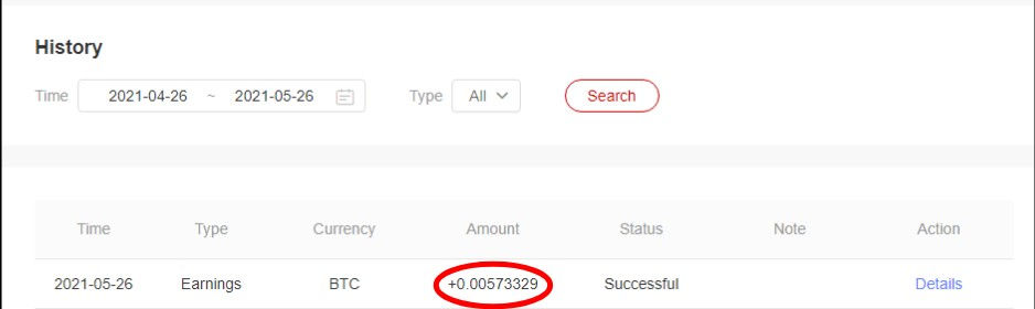 26 May Transfer to Balance