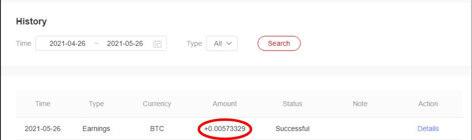 26 May Transfer to Balance