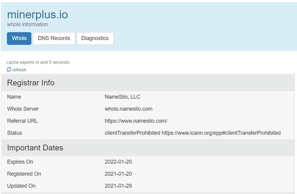 minerplus whois