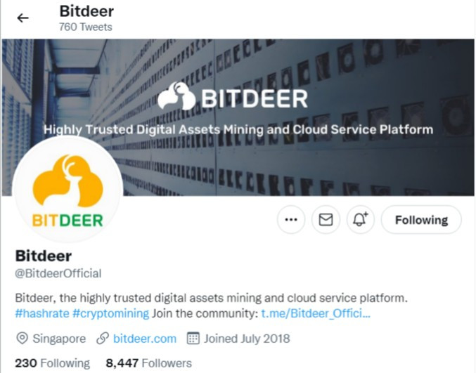 bitdeer twitter