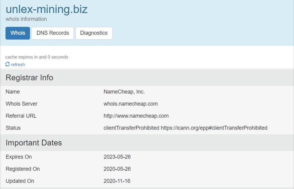 unlex mining whois
