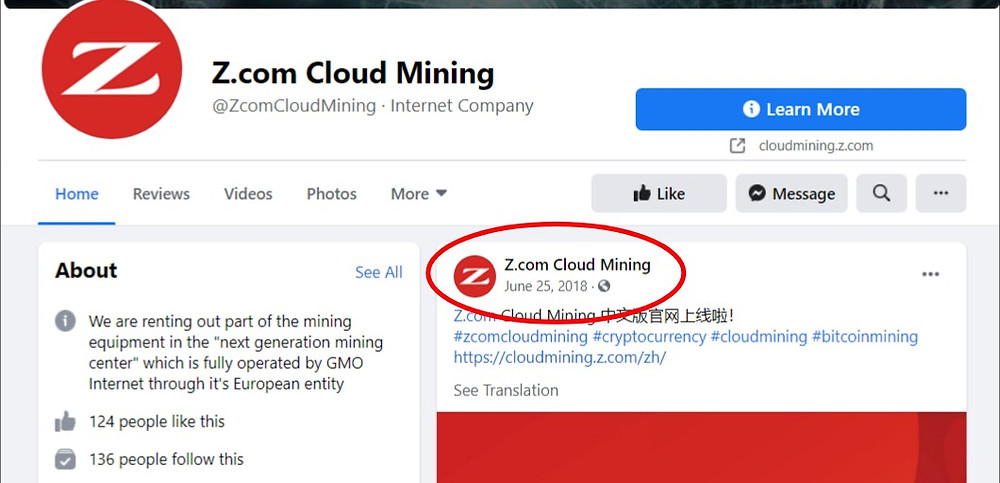 z.com cloud mining social