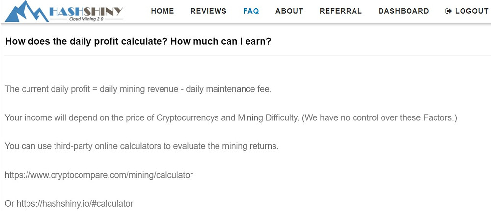 Hashshiny profit