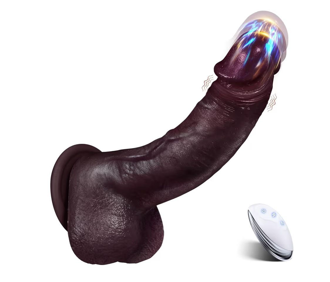 Consolador de empuje vibrador realista