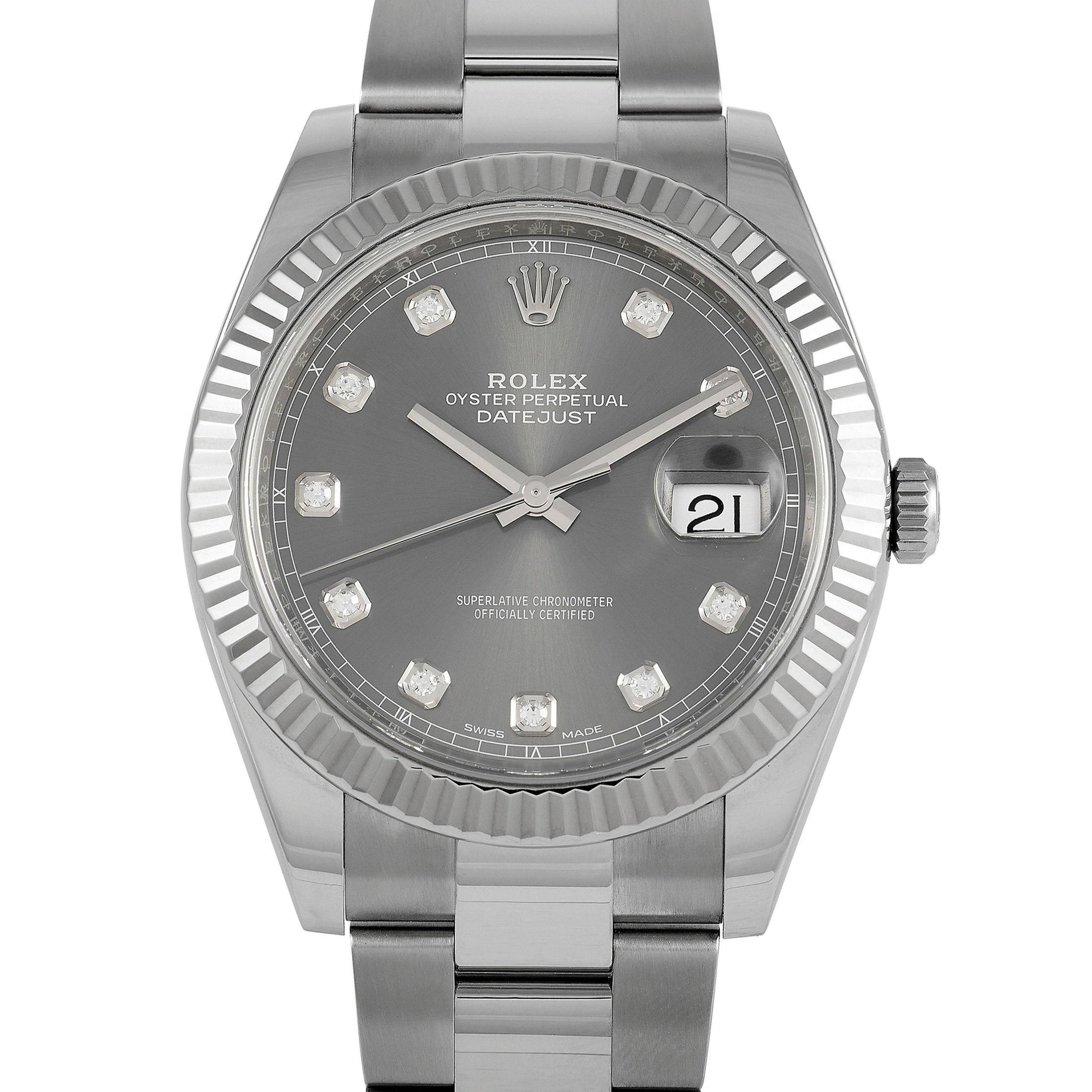 ROLEX DATEJUST 41 DIAMOND DIAL WATCH 126334-0005
