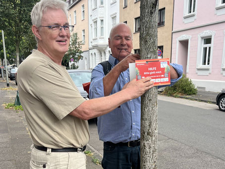 Beschilderung von Jungbäumen gestartet