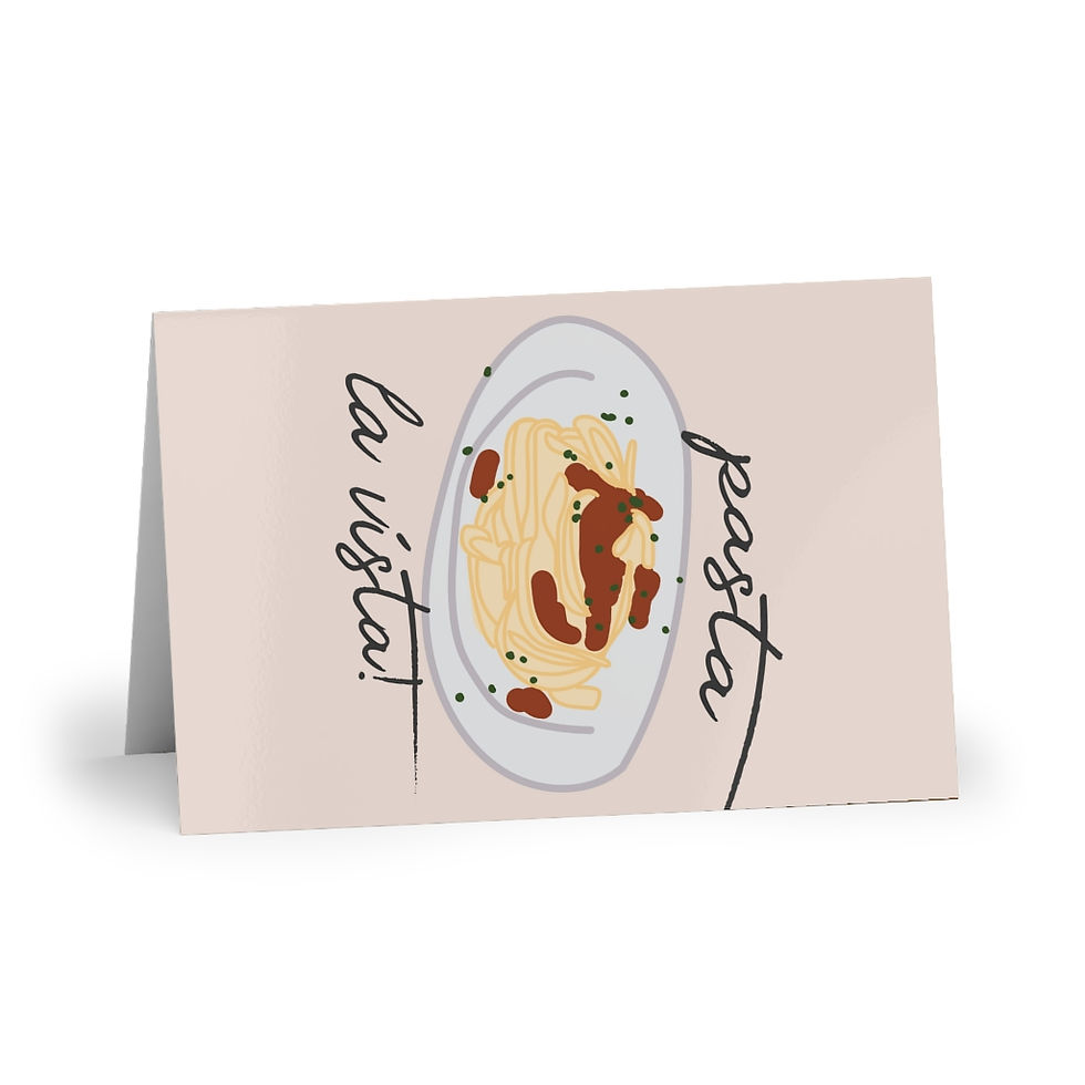 Thumbnail:  Pasta La Vista! Greeting Cards (1 or 10-pcs)