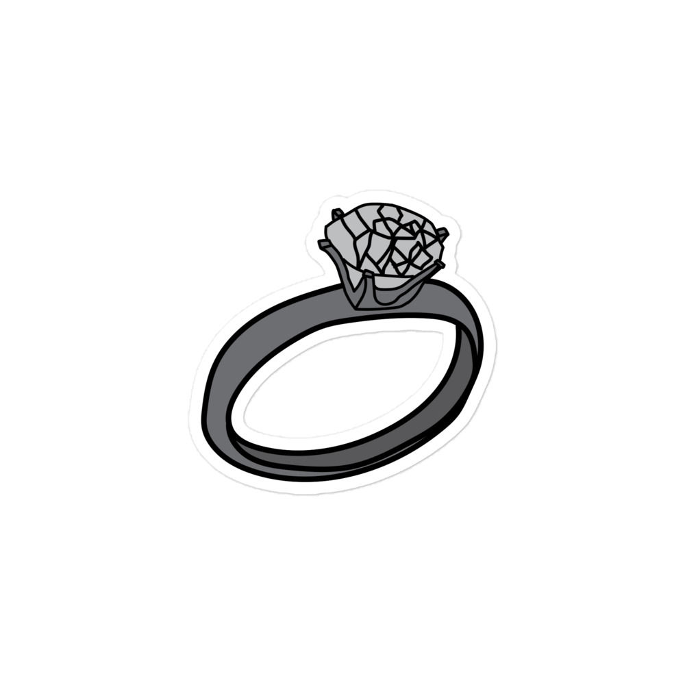 Wedding Ring Sticker by Courtney Graben