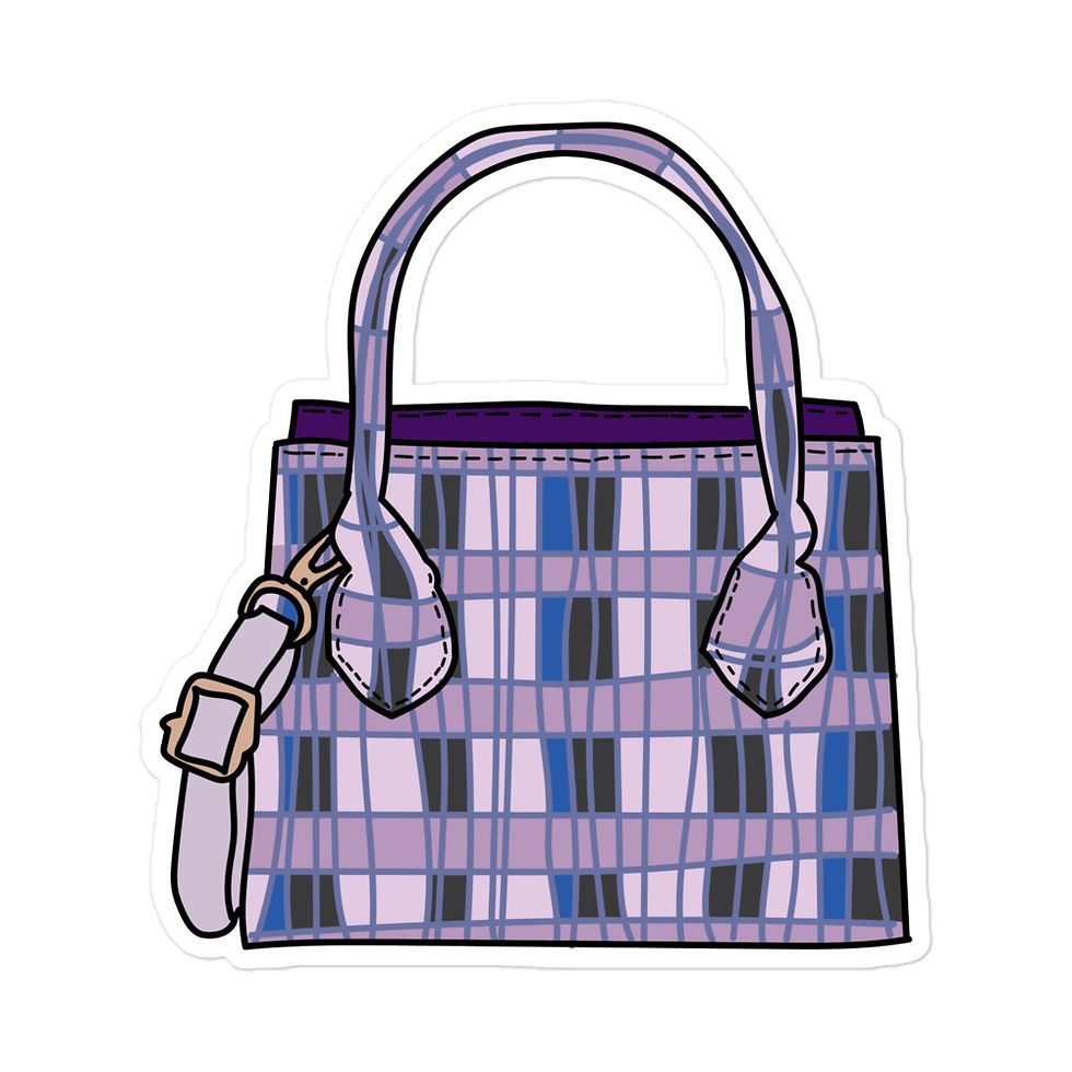 Thumbnail: Purple Plaid Purse Stickers
