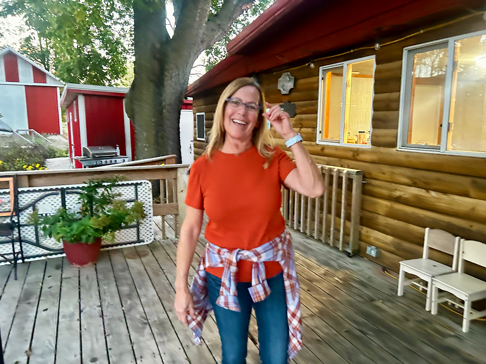 Carol Brooks at Lake Linda.