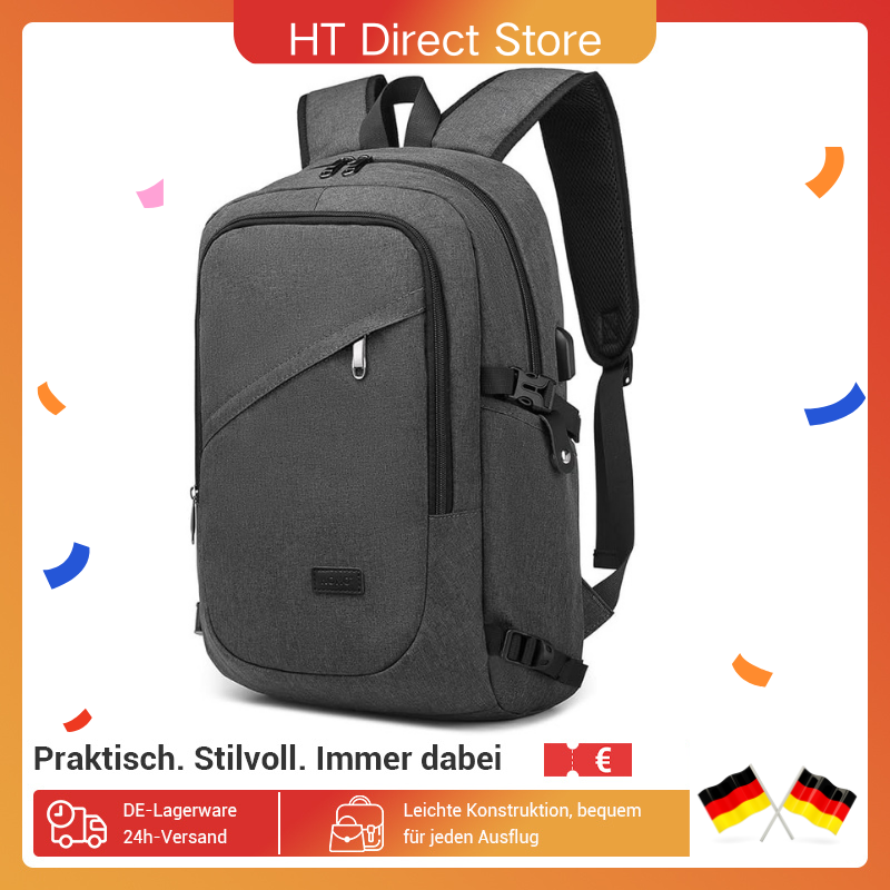 Kono anti-theft laptop backpack for travel business work and computer safety des