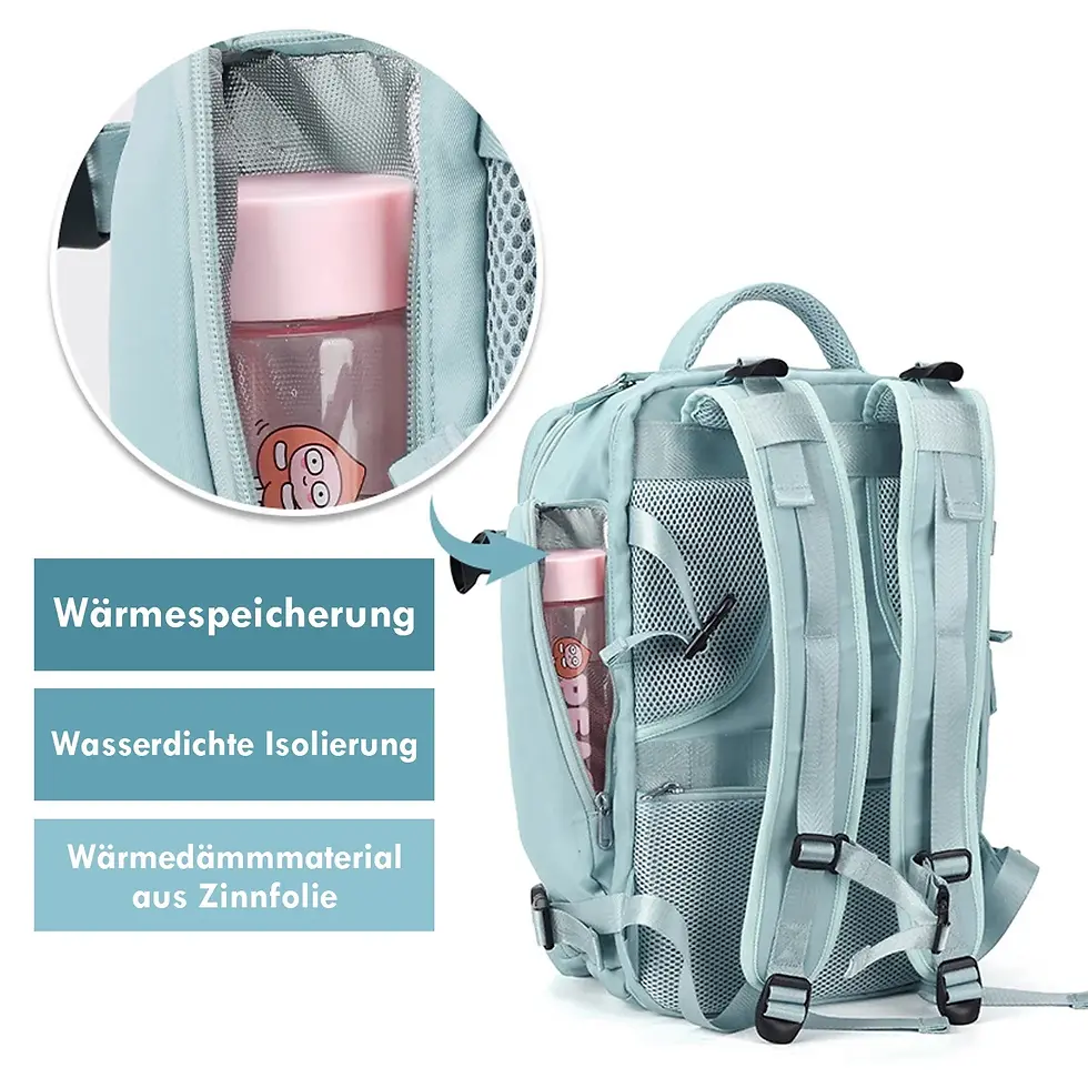 Reiserucksack 45L mit USB-Ladeanschluss,für 14 Zoll Laptop Schuhfach,Wasserdich