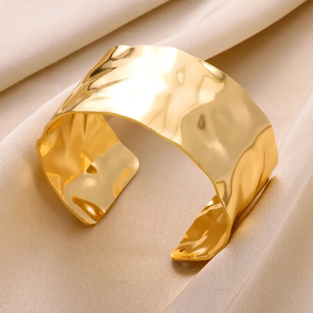 Exquisite Classic Bump Pattern Openning Bangles Bracelet For Women Cuff Bracelet