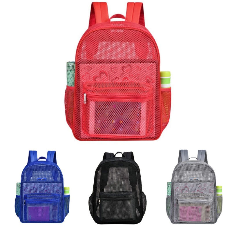 Mesh College Student Backpack Comfortable Shoulder Strap Fitness Bag Large-Capac