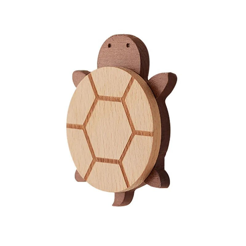 Thumbnail: Wooden Adhesive Turtle Wall Hooks