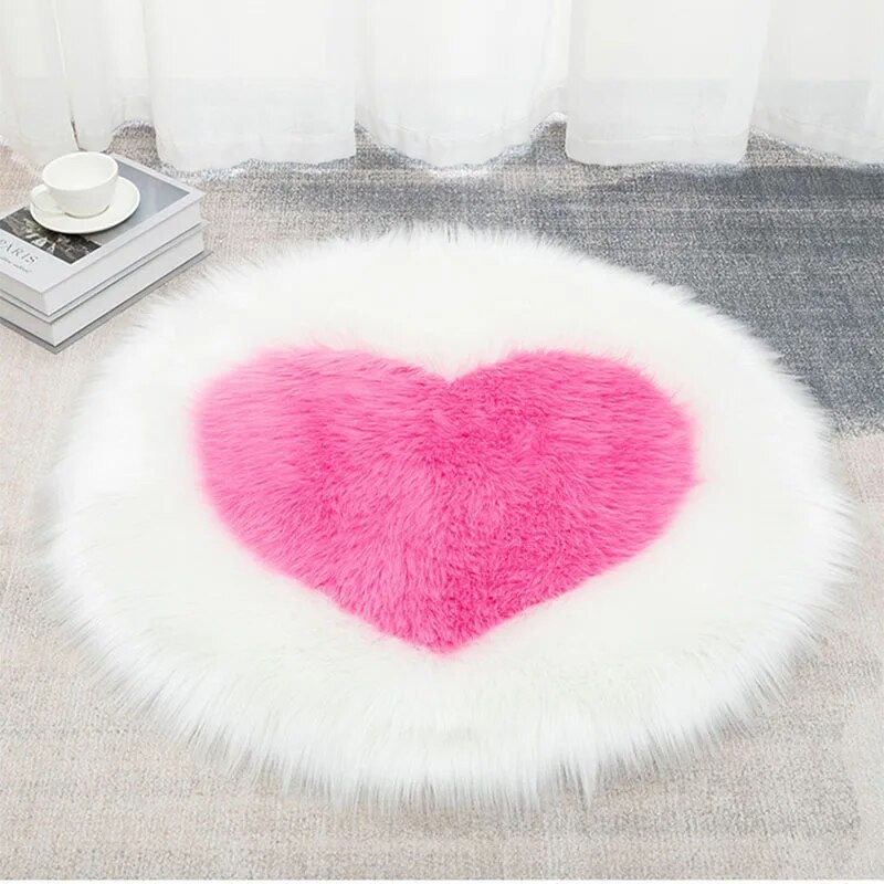 Thumbnail:  Fluffy Round Heart Carpet 