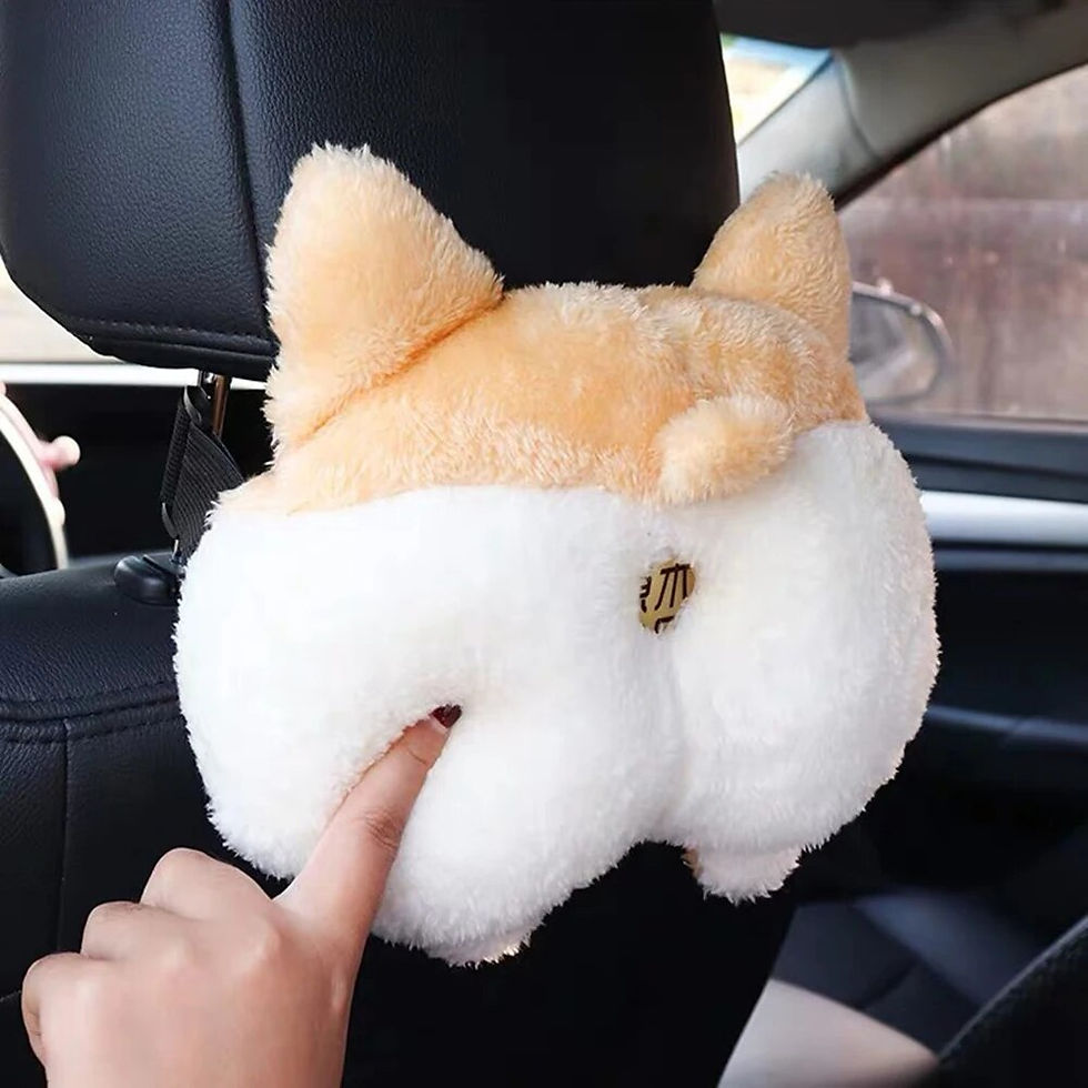 Thumbnail: Corgi Plush Car Tissue Box
