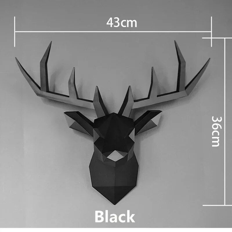 Thumbnail: 3D Resin Deer Head Wall Decoration