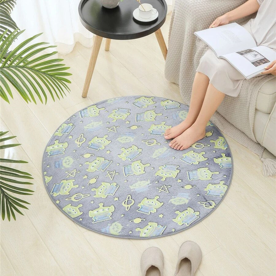 Thumbnail: Round Luminous Plush Rug