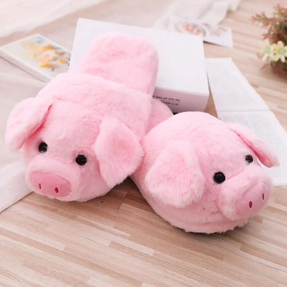 Thumbnail: Piggy Plush Slippers 