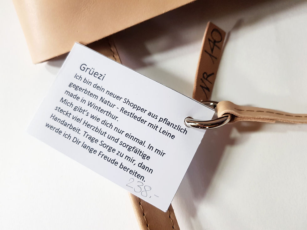 Miniaturbild: "Ledertshopper aus Naturleder"