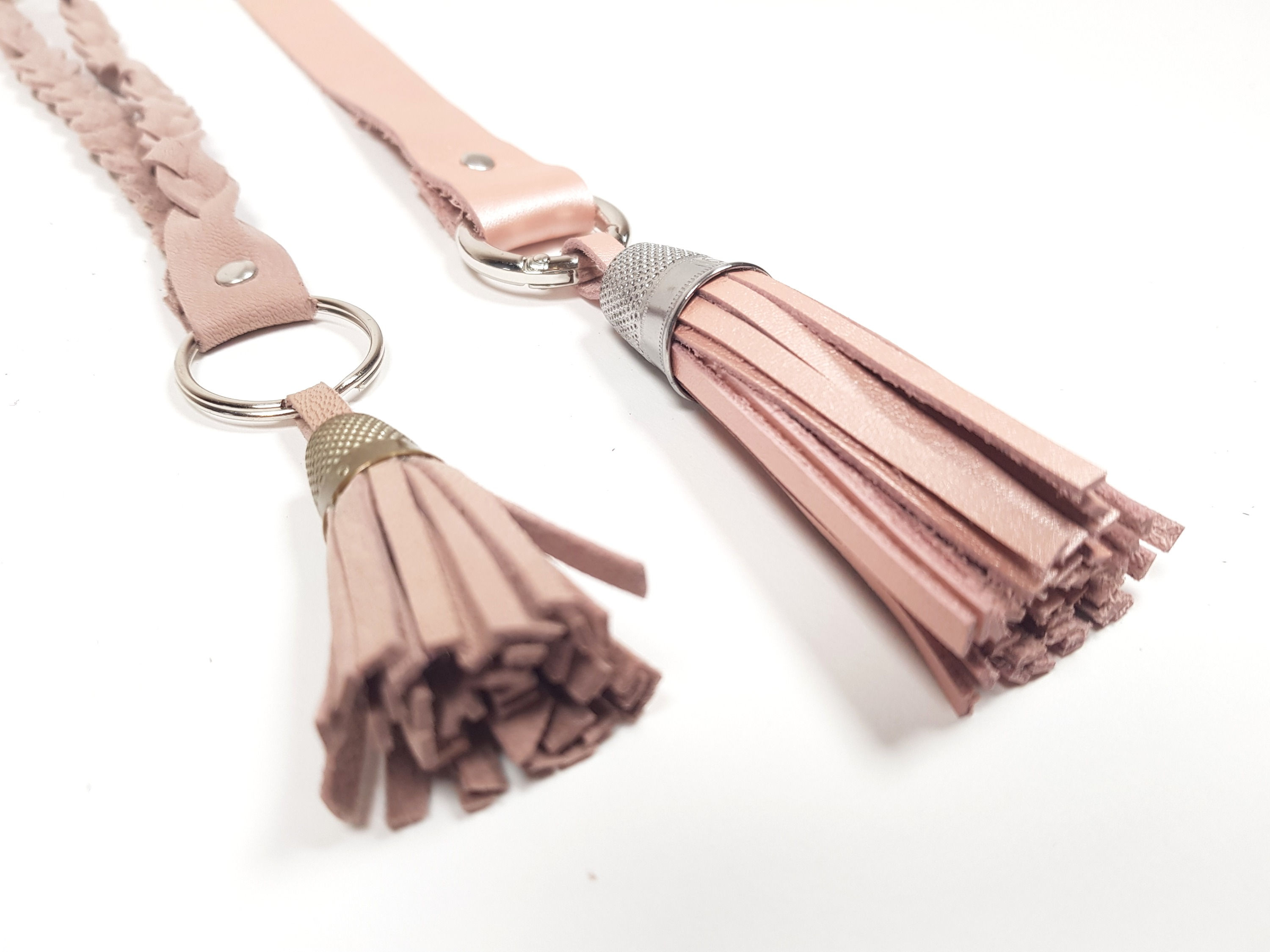 "Schlüsselbänder mit Fingerhutquasten rosa"