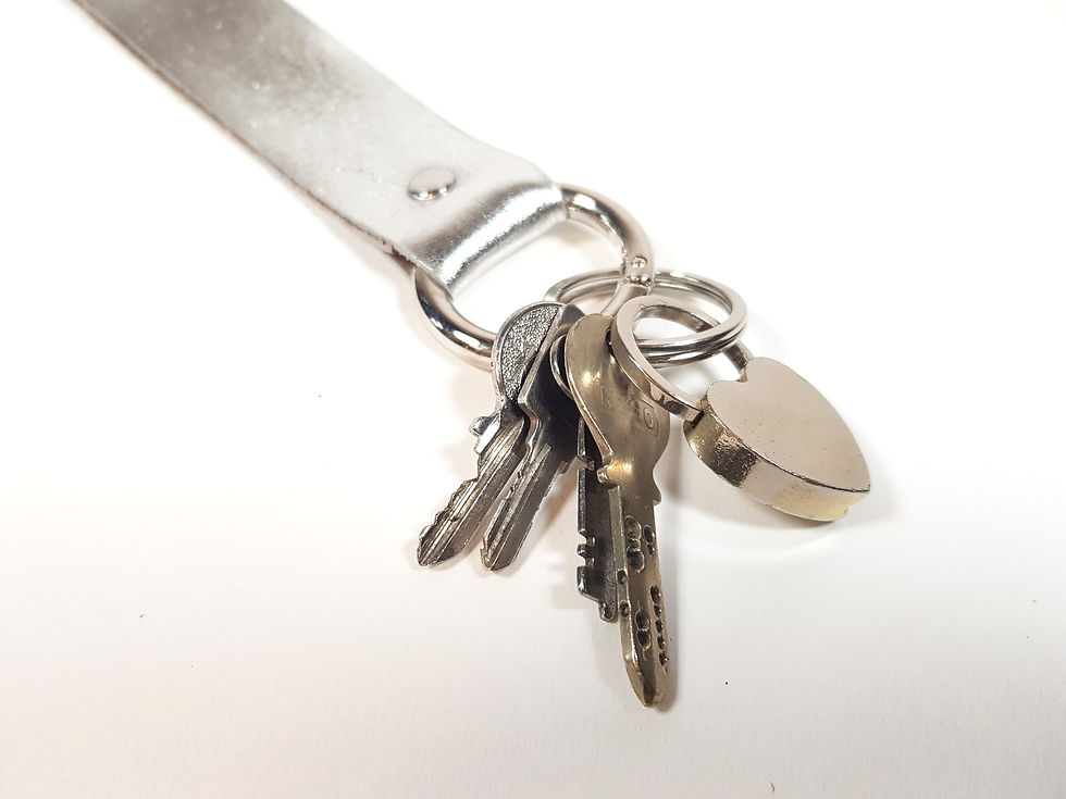 "Schlüsselband silber lang und breit"