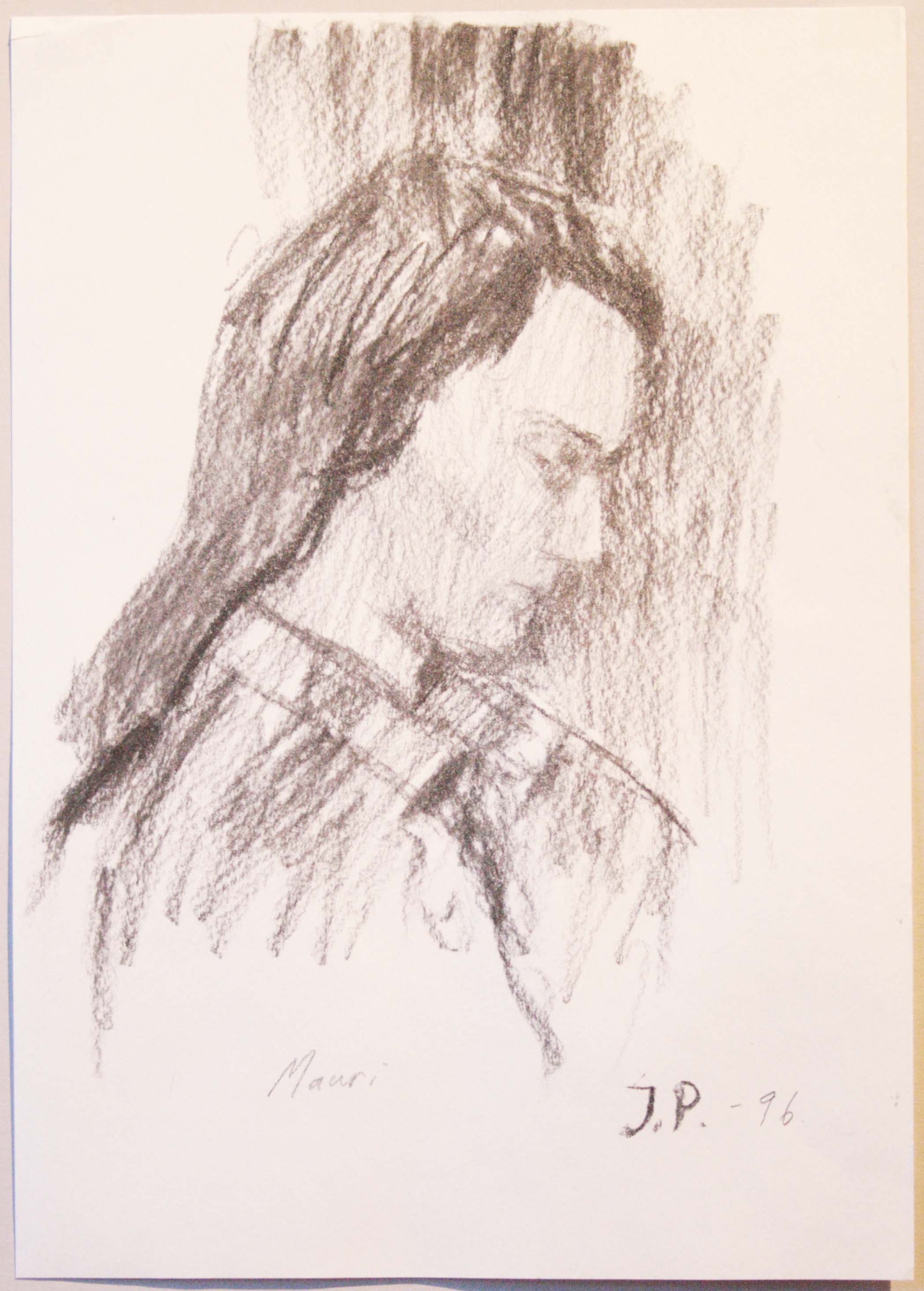 Mauri,29,5x20,5cm,hiili,1996