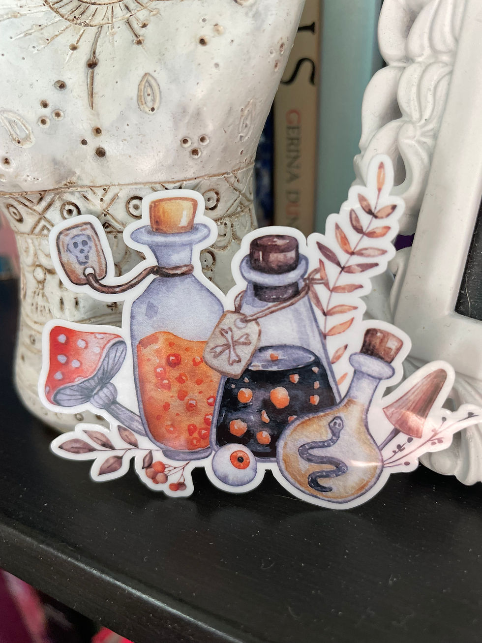 Foxy Treasure Spirit of The Wiccian Bottles Sticker