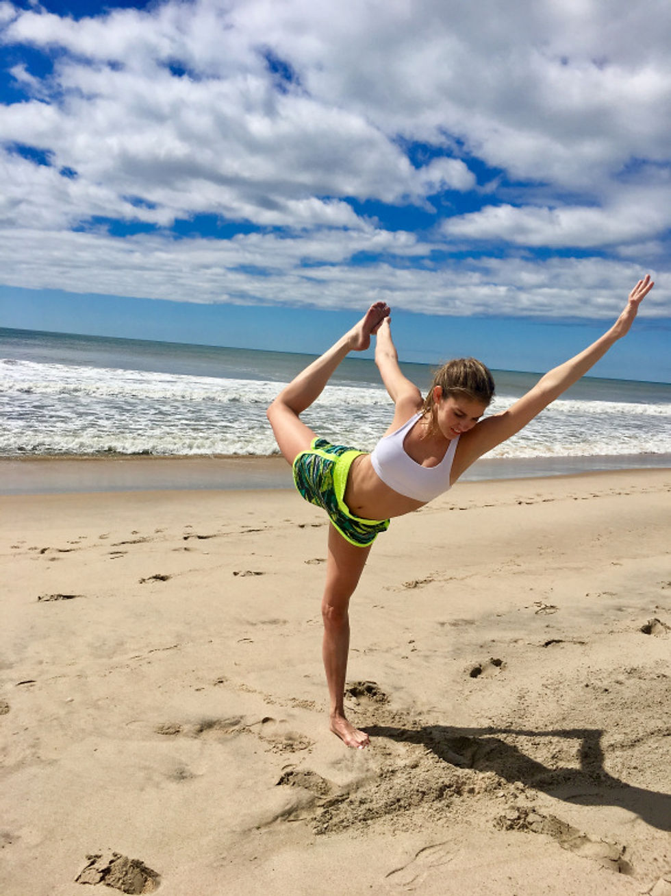beach yoga